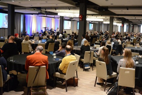 Crowd at the Pembina Institute's Alberta Climate Summit in 2023