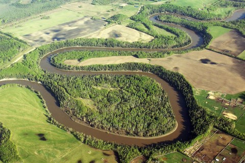  Pembina River in Alberta - aerial view